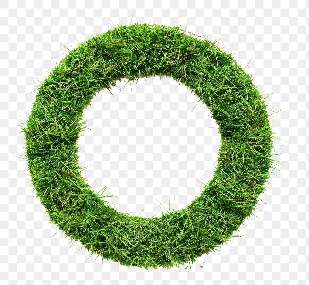 PNG Ring shape lawn grass wreath plant.