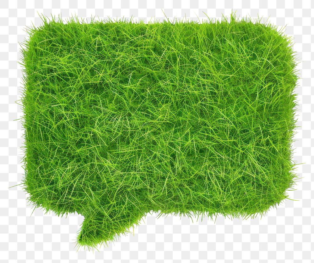 PNG Speech bubble box shape lawn grass plant moss.