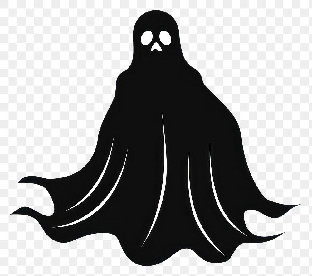 PNG Cartoon ghost silhouette clothing fashion apparel.