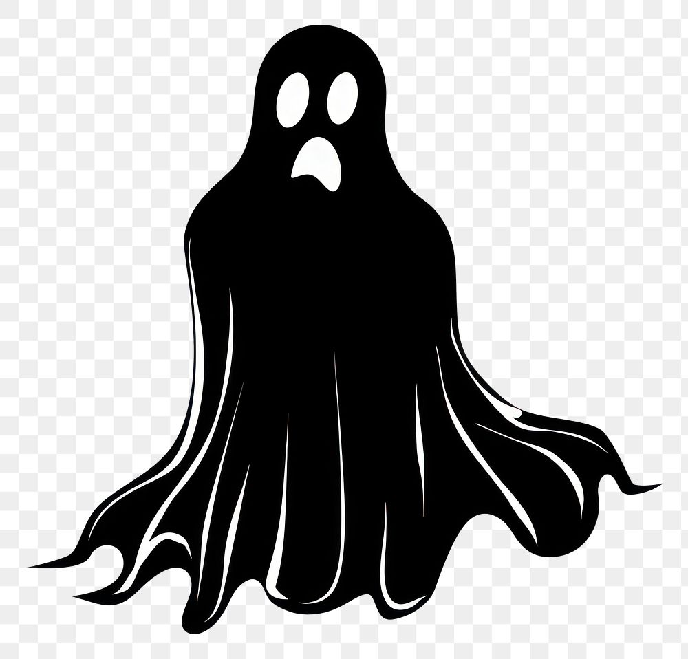PNG Cartoon ghost silhouette stencil fashion animal.