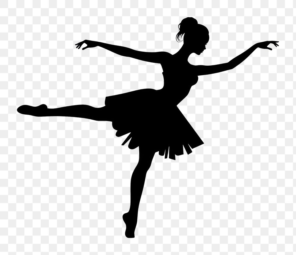PNG Dance silhouette recreation ballerina dancing.
