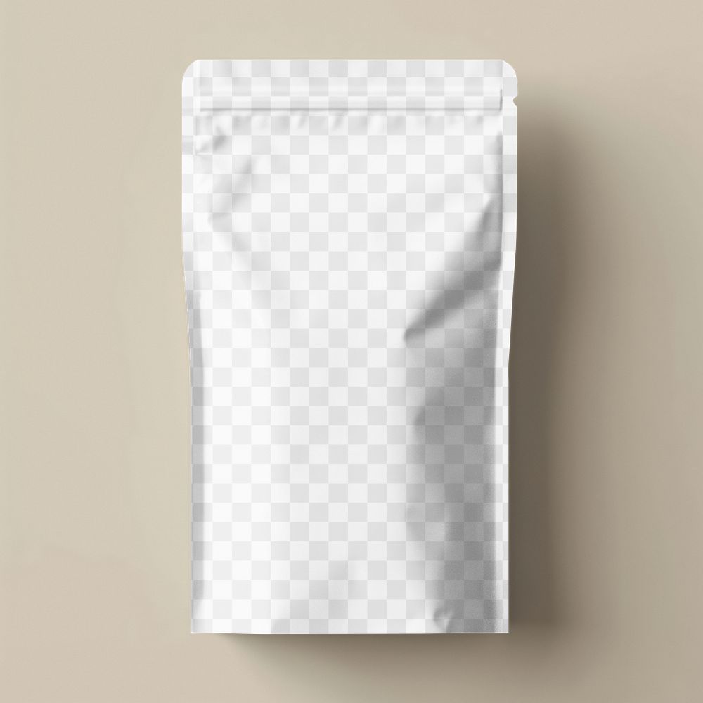 Coffee pouch png product packaging, transparent design
