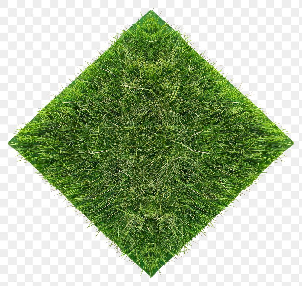 PNG Diamond shape lawn grass plant rug.