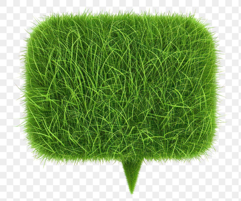PNG Speech bubble box shape grass cushion plant moss.
