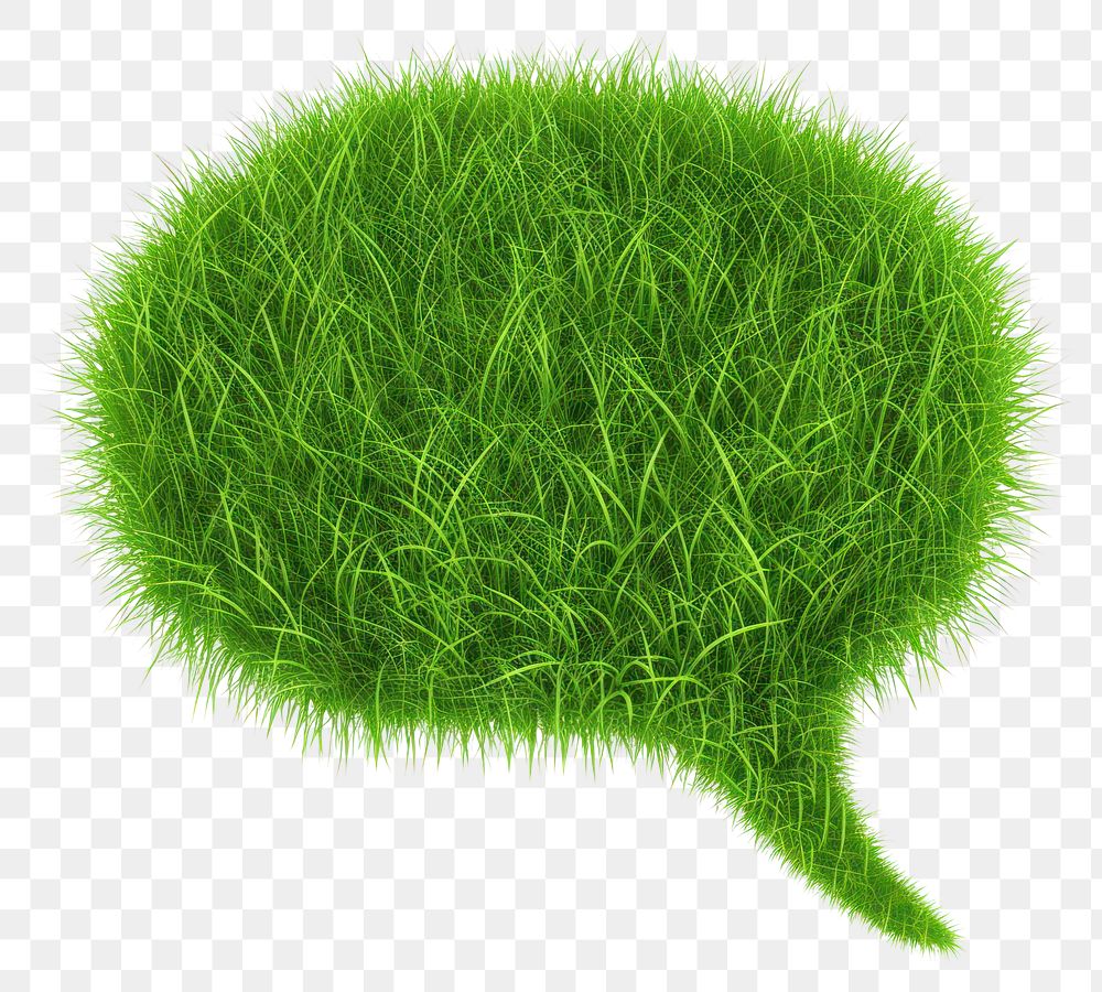 PNG Speech bubble shape grass vegetation plant moss.