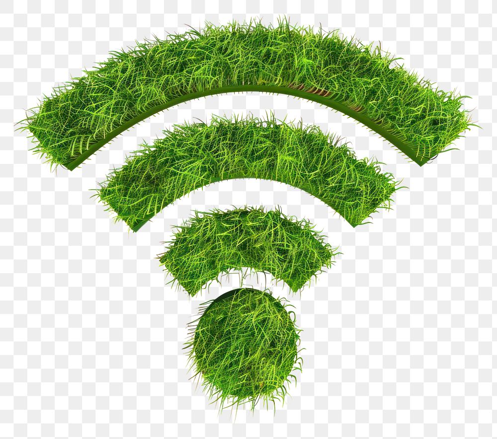 PNG Wifi shape lawn grass green plant.