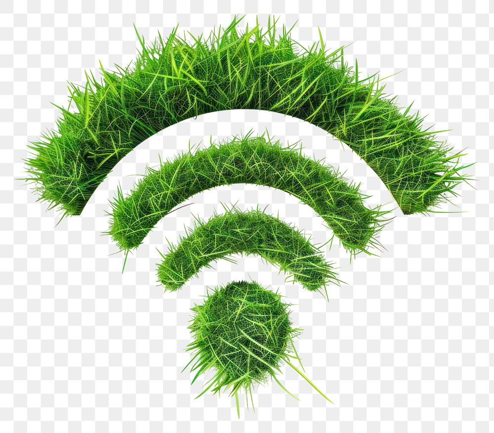 PNG Wifi shape lawn grass green seasoning.