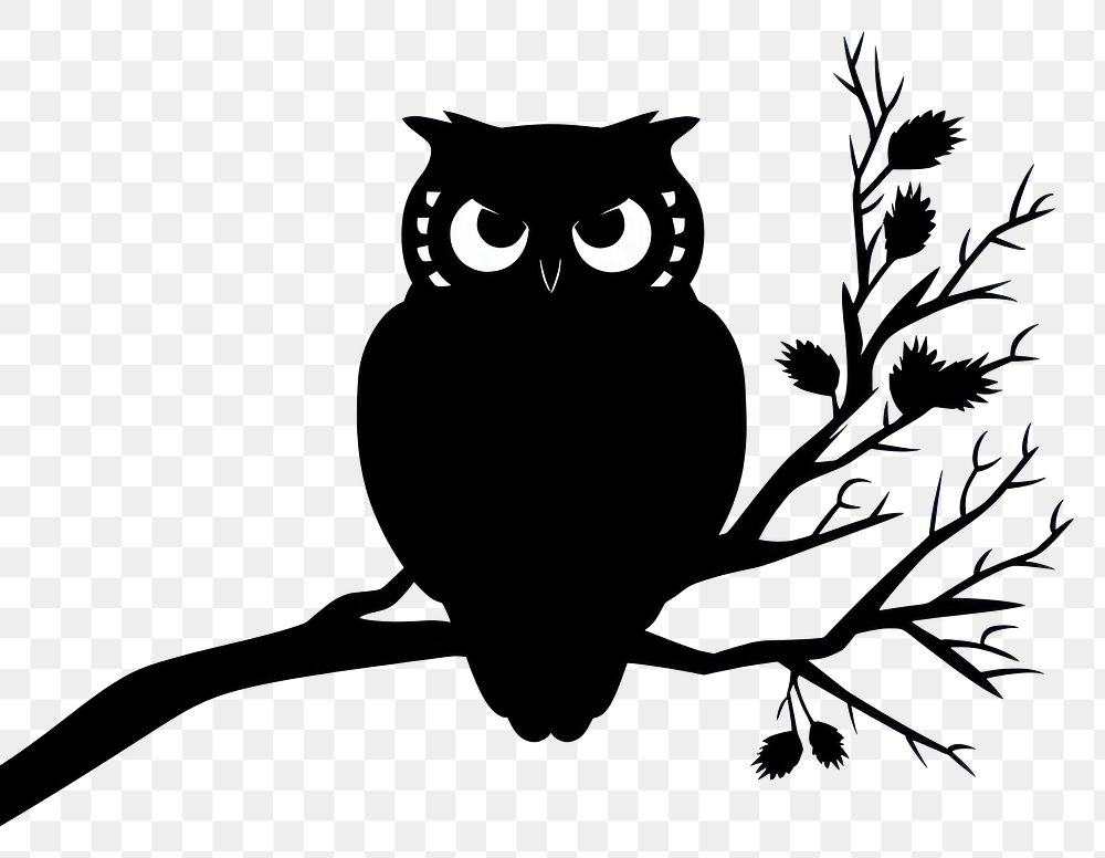 PNG Owl silhouette art kangaroo stencil.