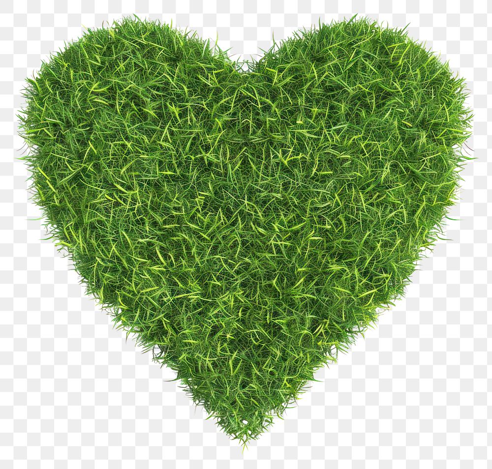 PNG Heart shape lawn grass diaper plant.