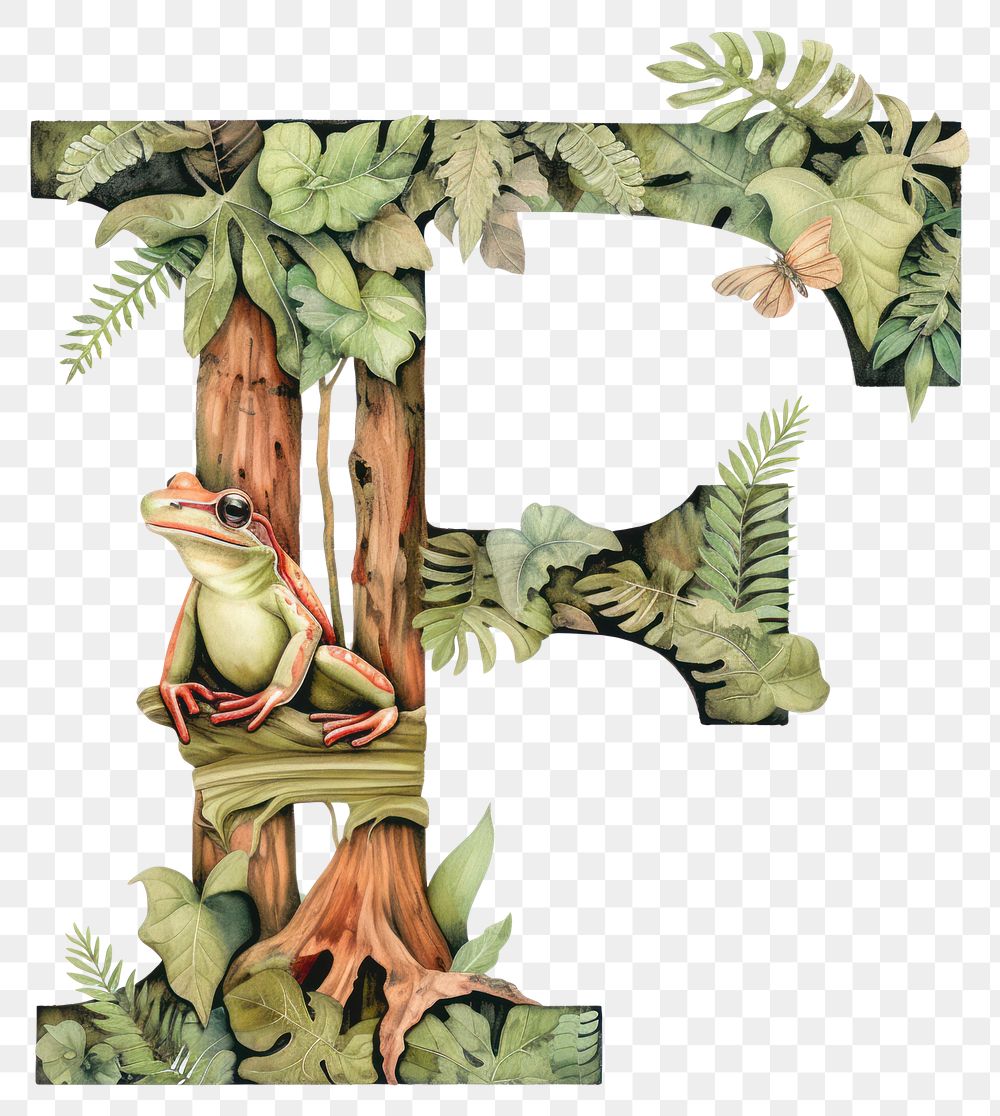 PNG The letter F art nature plant