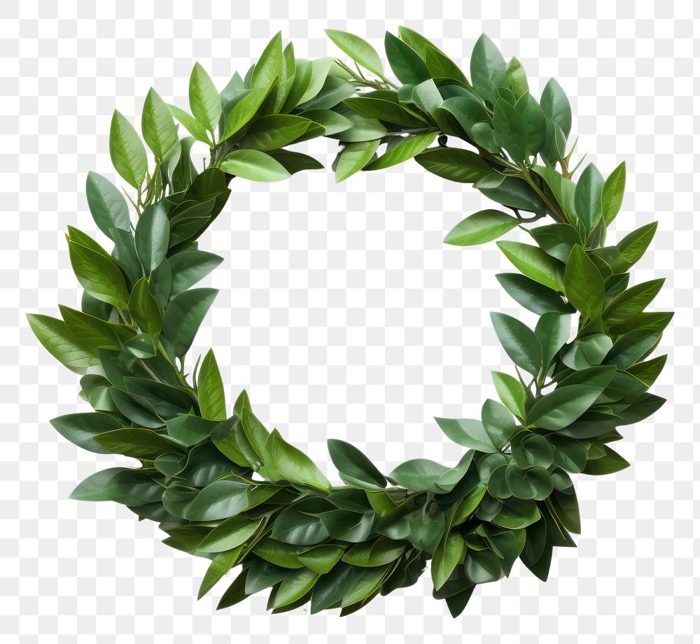 PNG Laurel wreath plant leaf