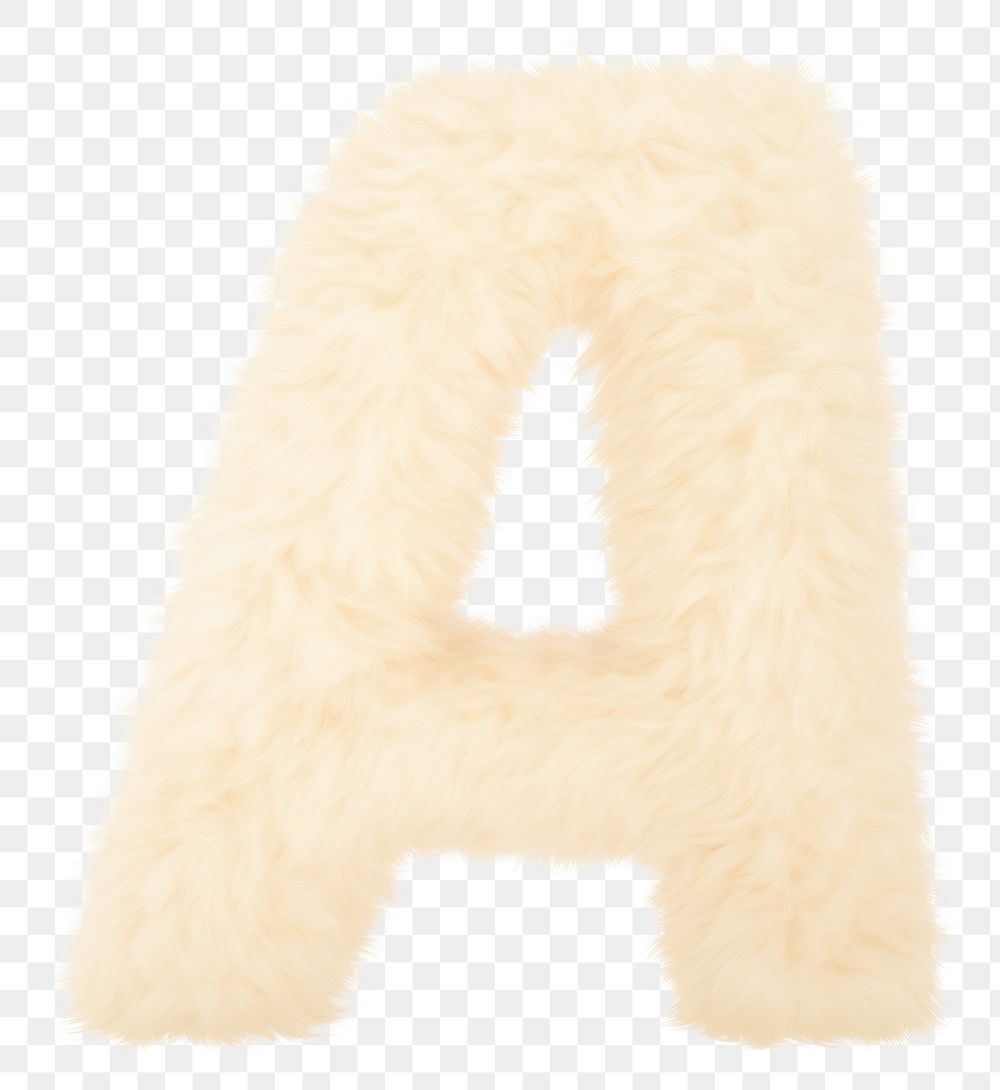 PNG Fur letter A white white background softness.