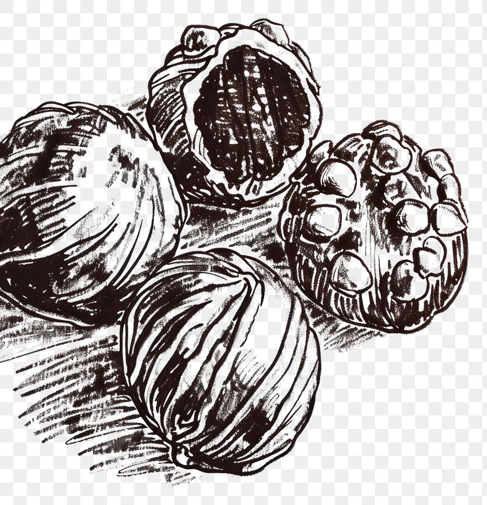 PNG Vintage drawing chocolate truffle ball illustrated baseball.