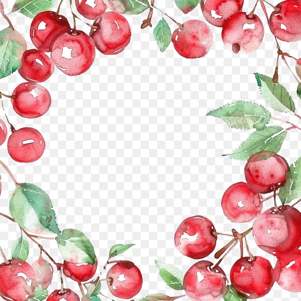 PNG Cherry border cherry backgrounds plant.