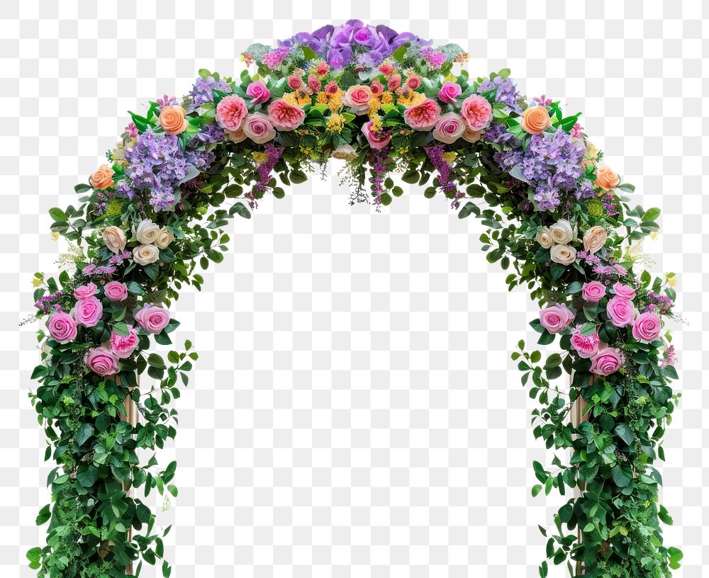 PNG  Colorful floral arch flower plant rose