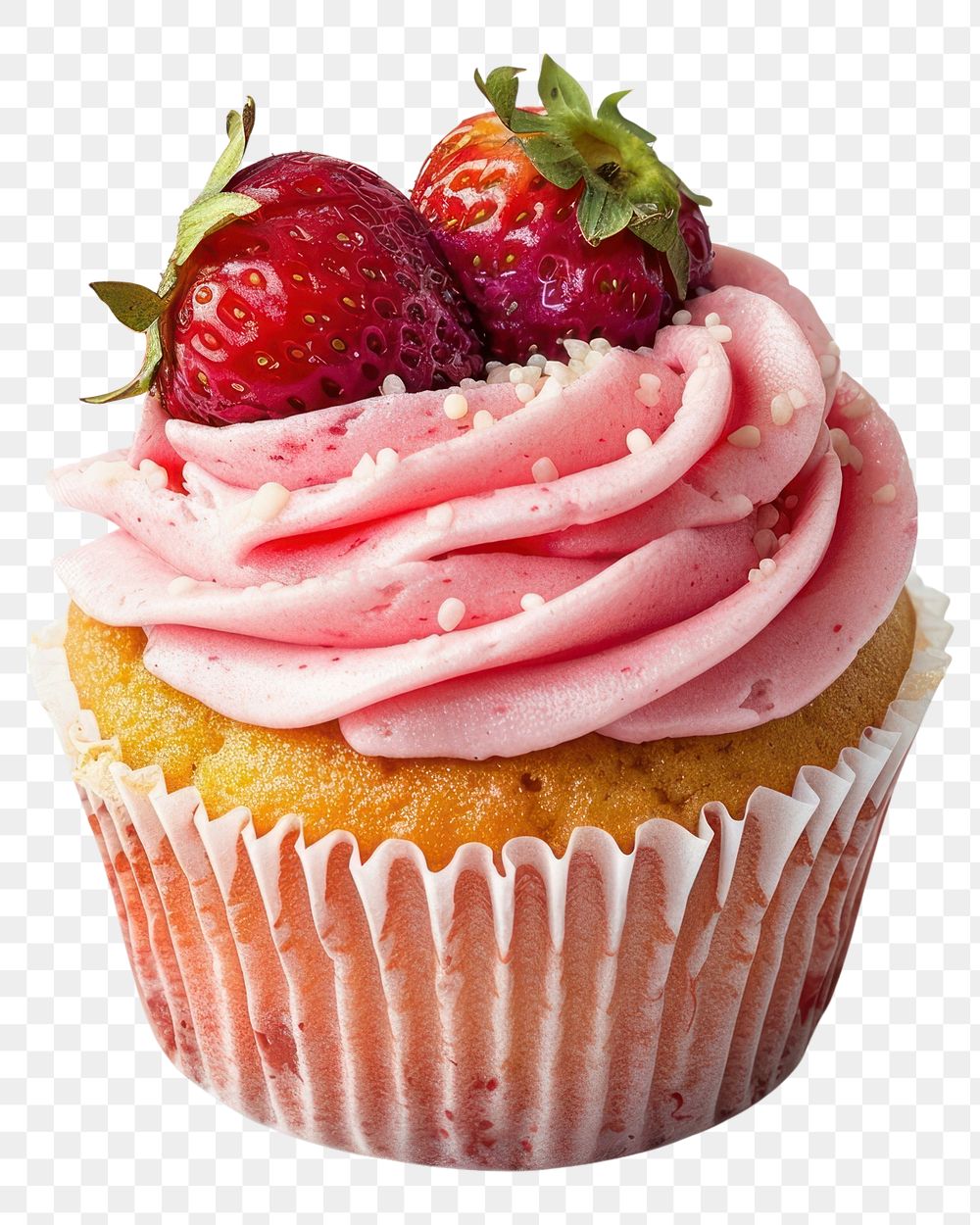 PNG Strawberry cupcake dessert fruit cream