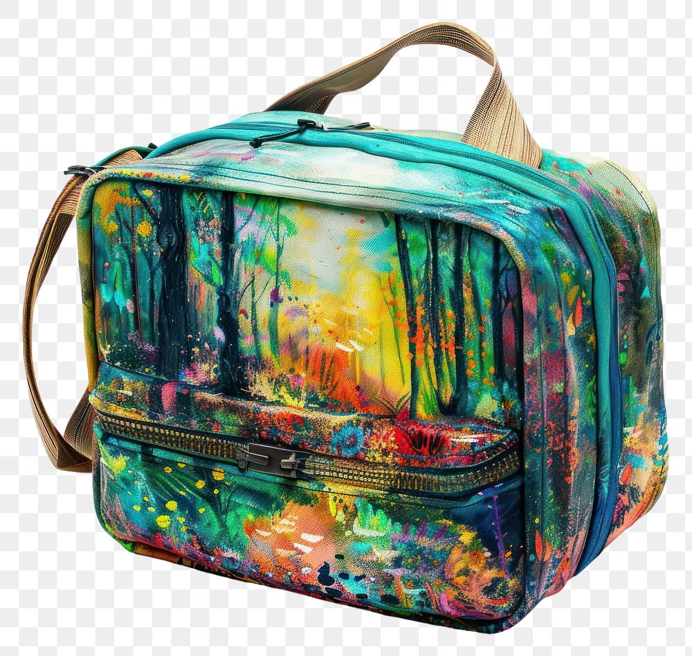 PNG Backpack and lunchbox backpack luggage forest.