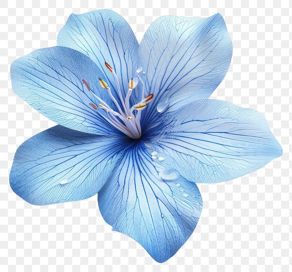 PNG Paper cut-out Blue flower geranium blossom