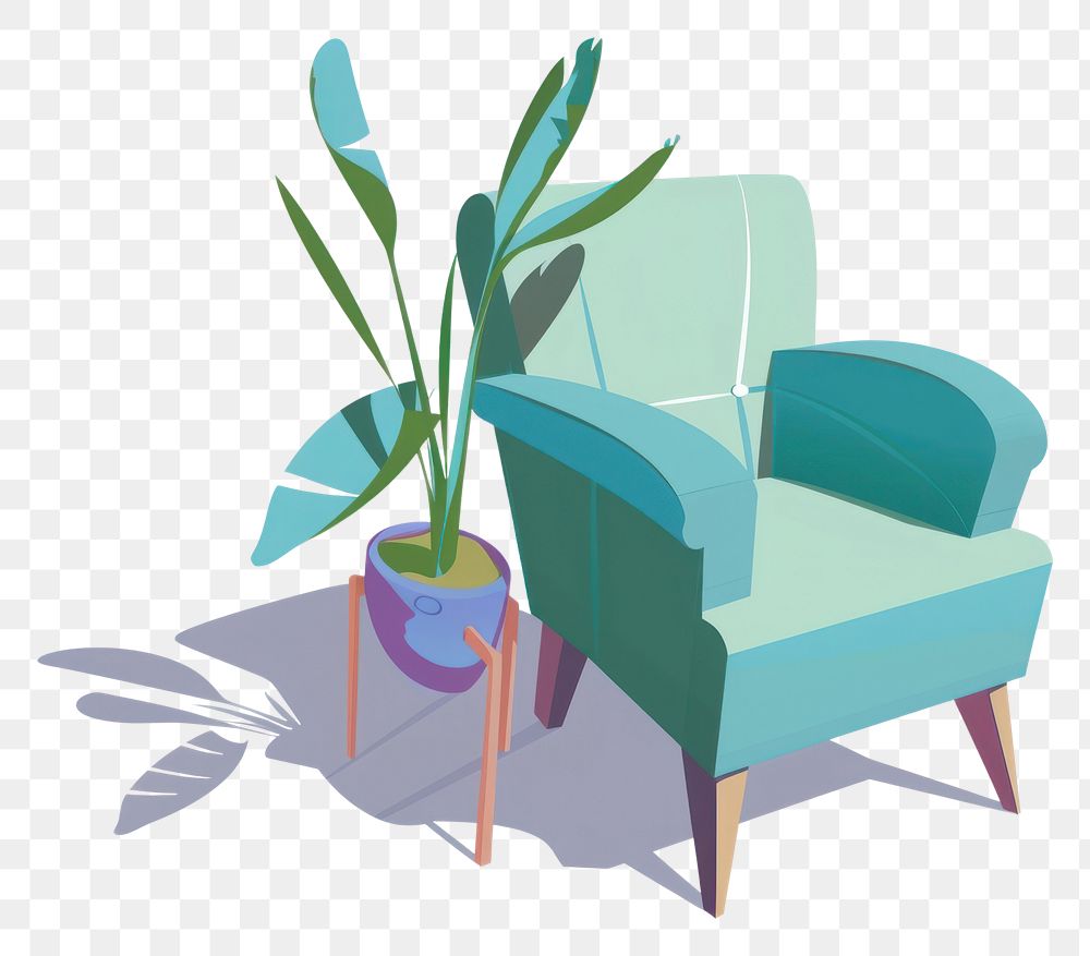 PNG Furniture armchair plant vase.