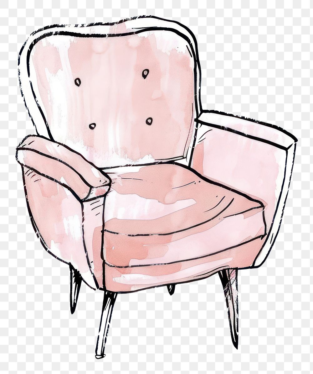 PNG Furniture armchair white background creativity.