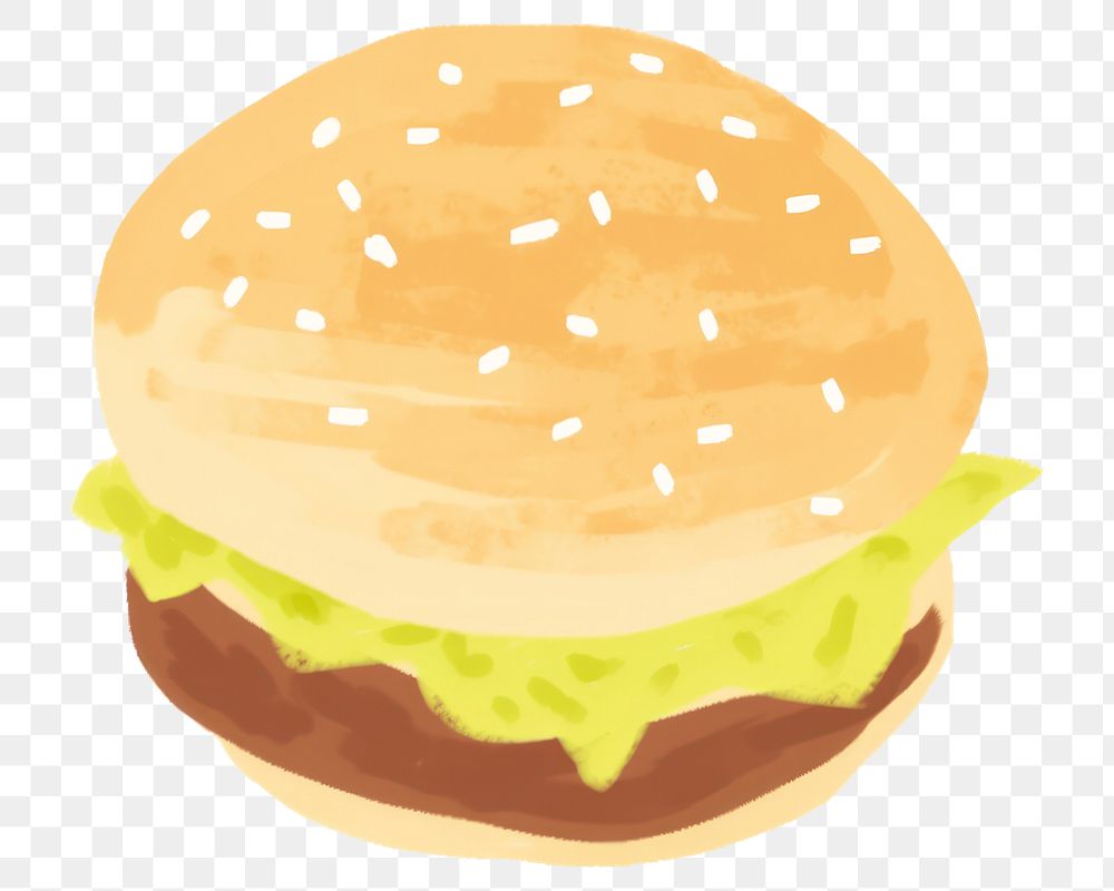 PNG Burger food hamburger vegetable.