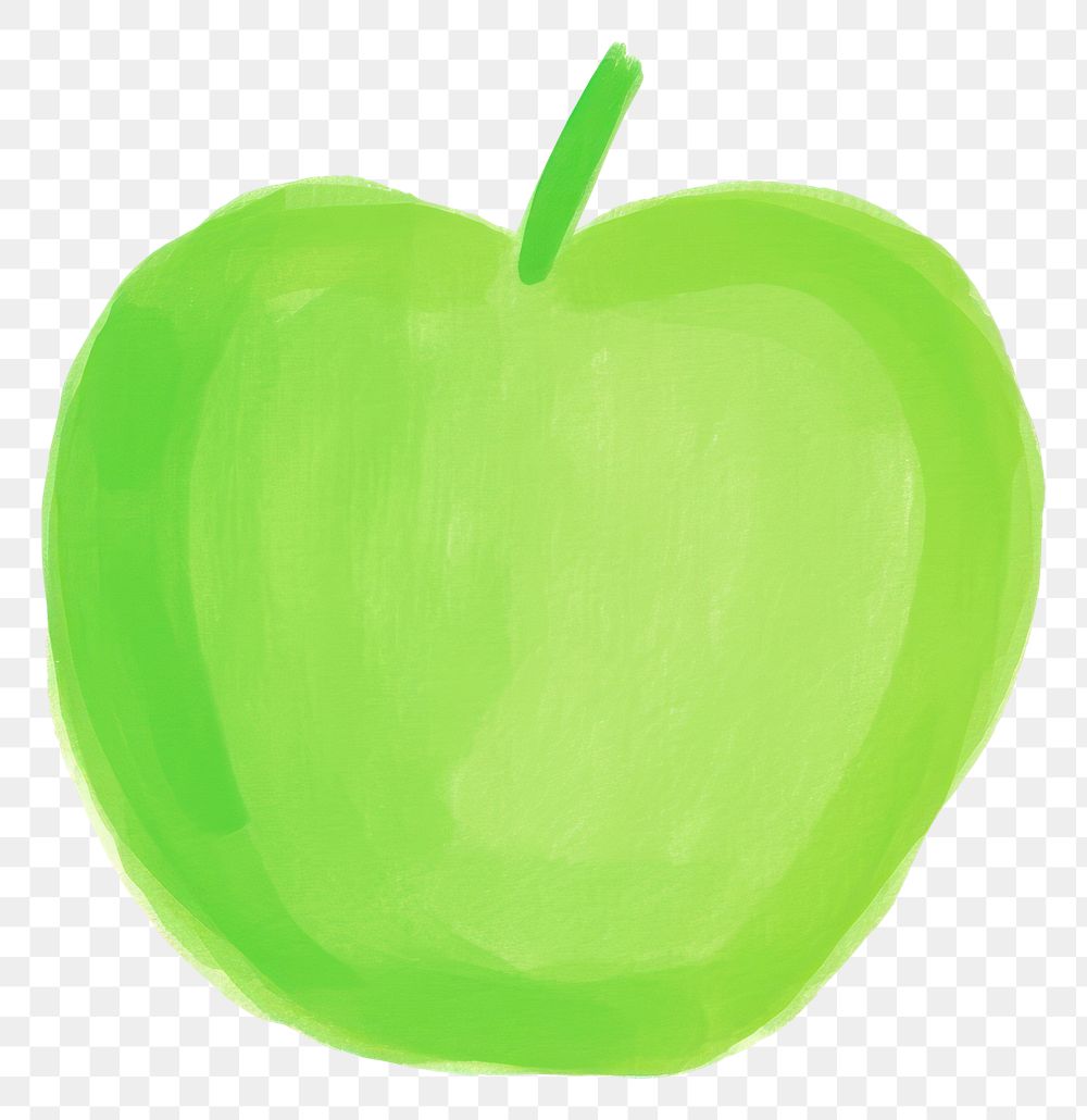 PNG Green apple fruit food white background.