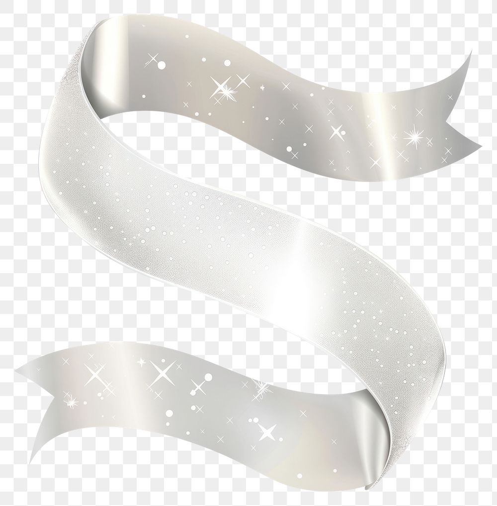 PNG Gradient Ribbon silver gliter white background illuminated celebration.