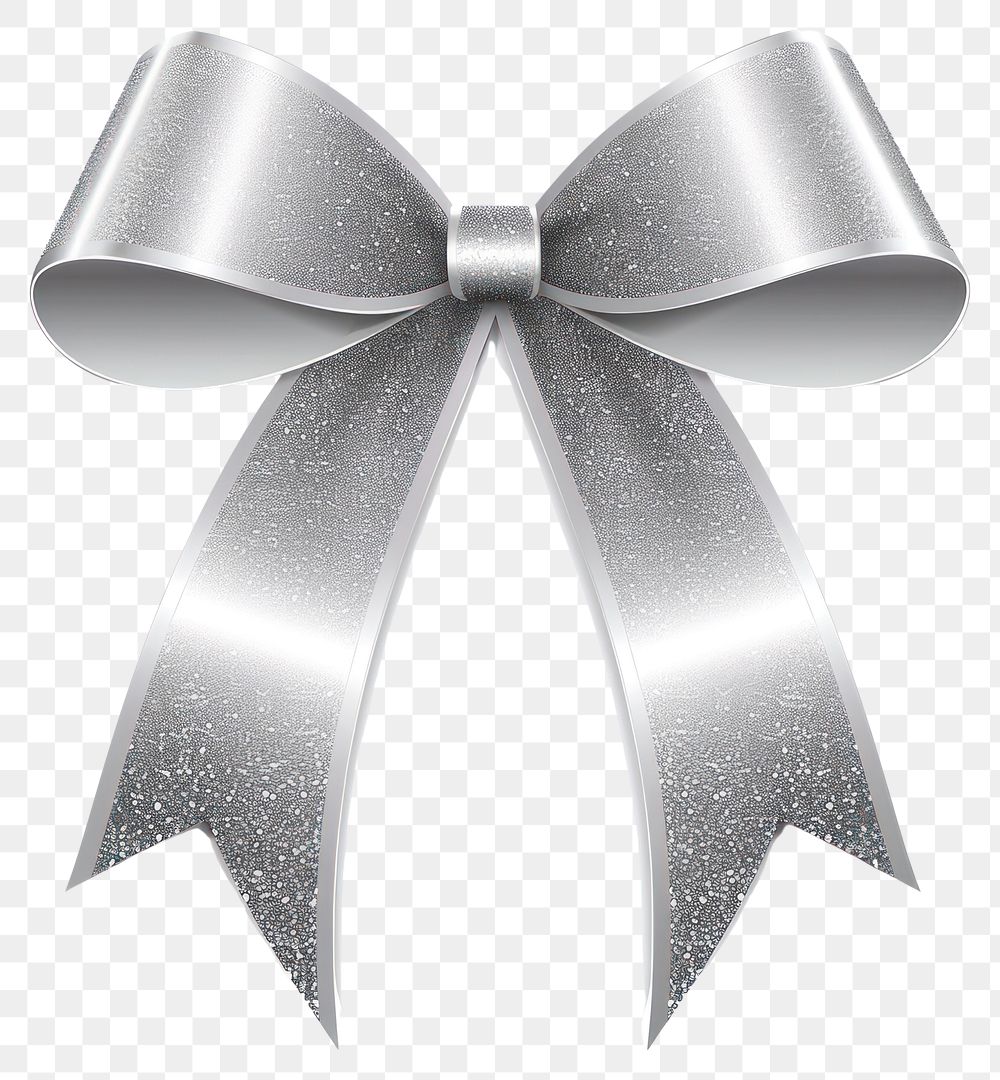 PNG Gradient Ribbon silver gliter ribbon white background celebration