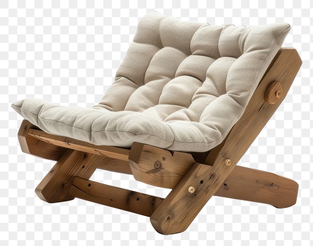 PNG Wooden comfortable chair furniture armchair white.
