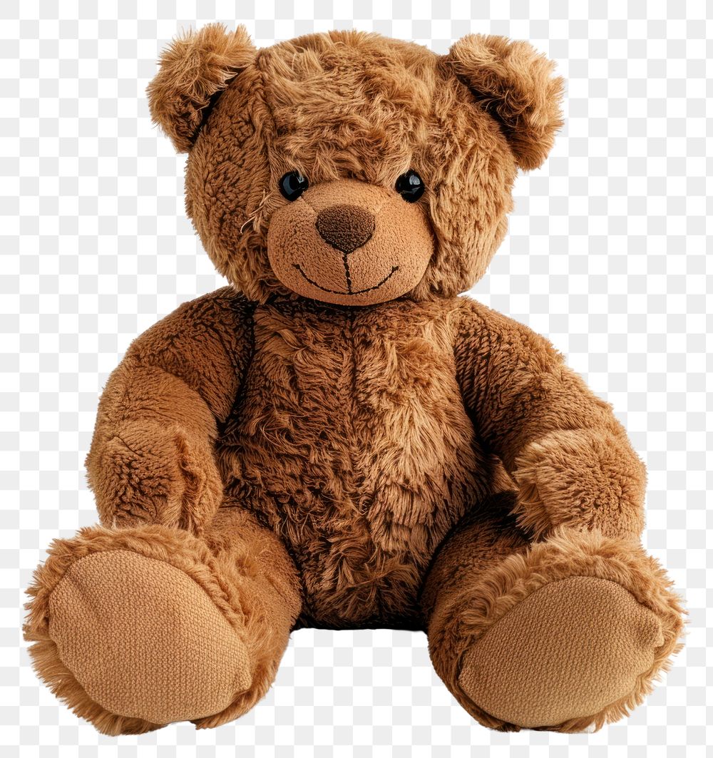 PNG Brown bear doll plush toy representation.