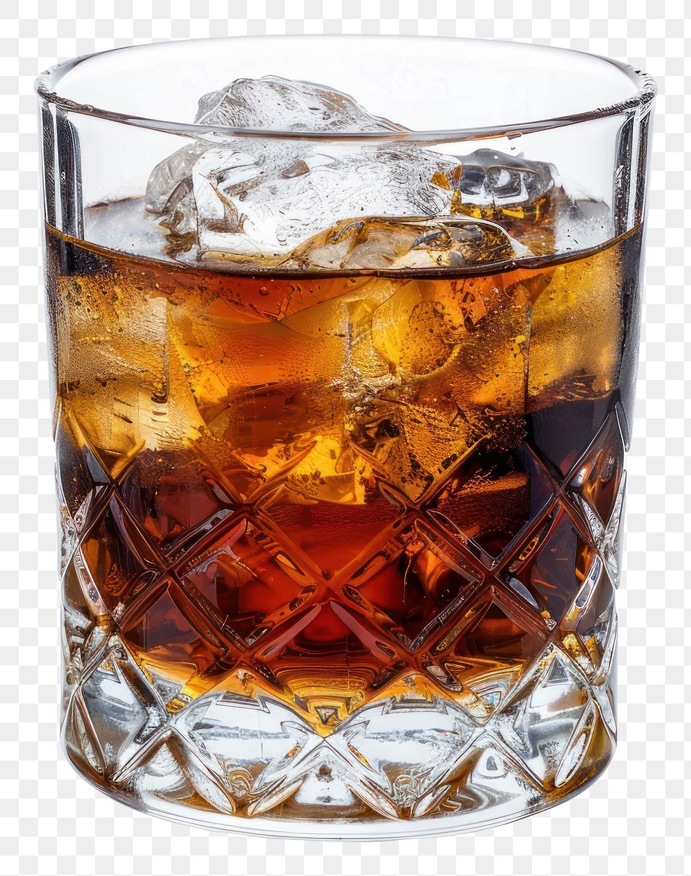 PNG Drink in glass whisky beer white background