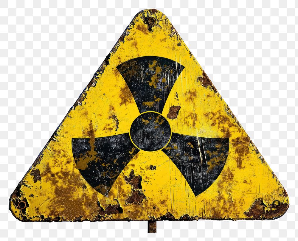 PNG Sign radioactive white background protection technology.