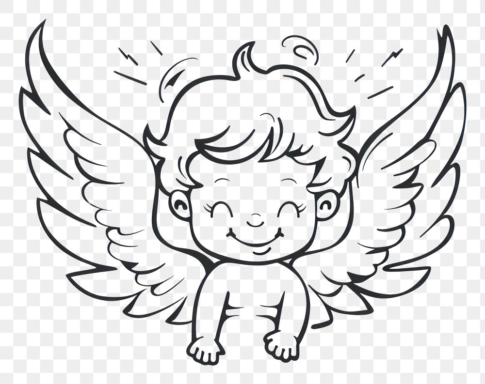 PNG Cherub doodle person symbol | Premium PNG - rawpixel