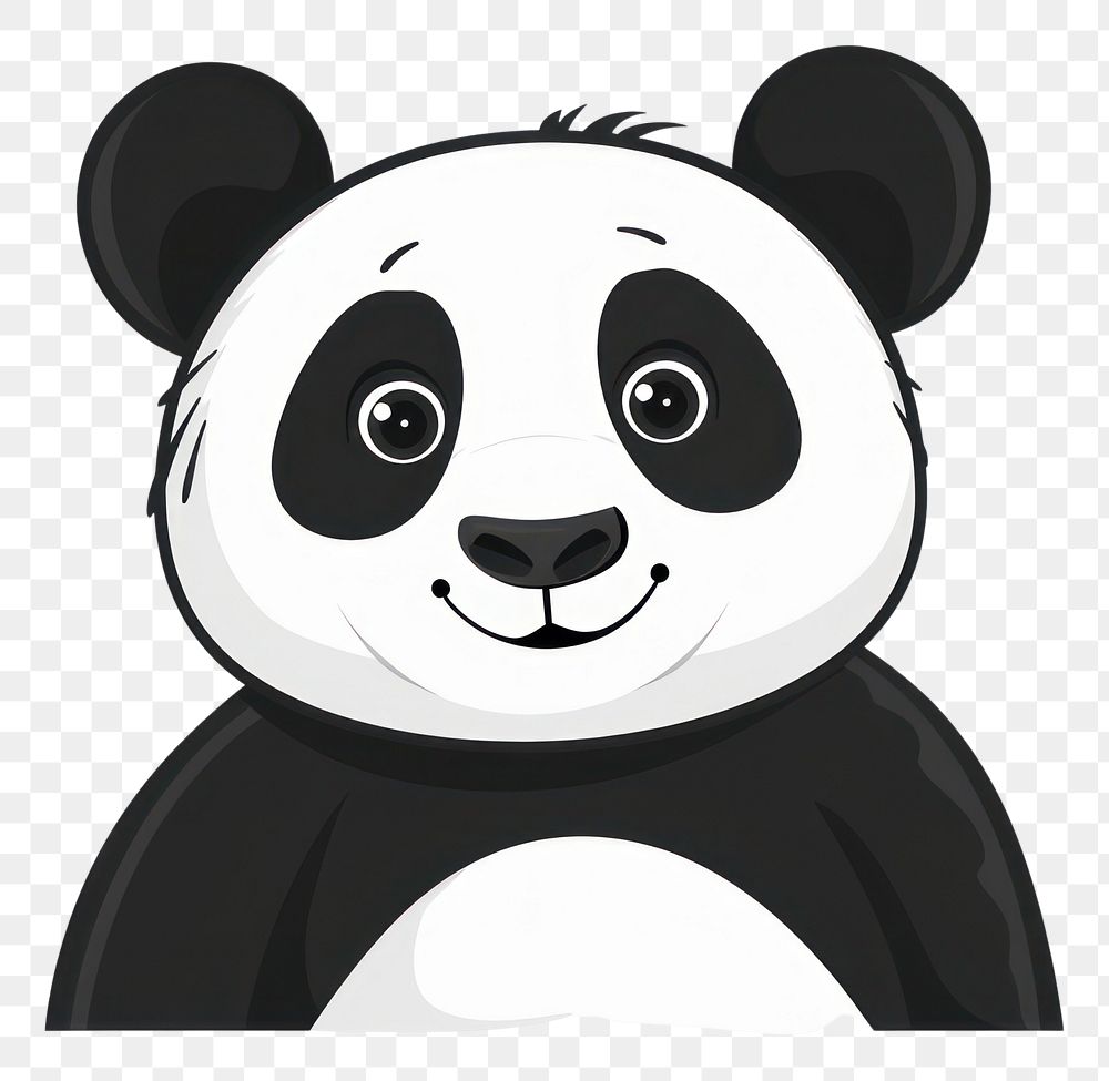 PNG Cute panda face animal mammal nature.