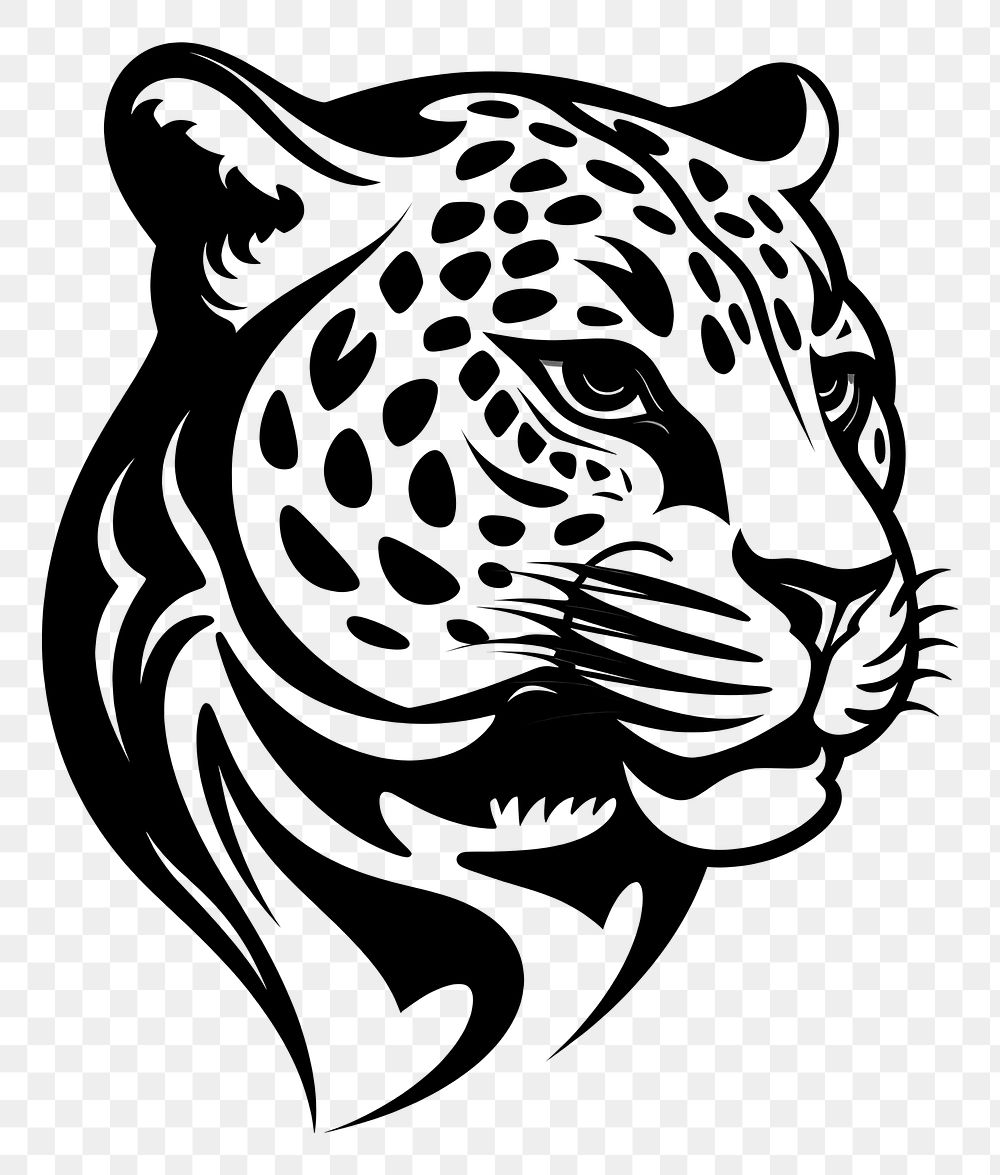 PNG Jaguar wildlife stencil panther.