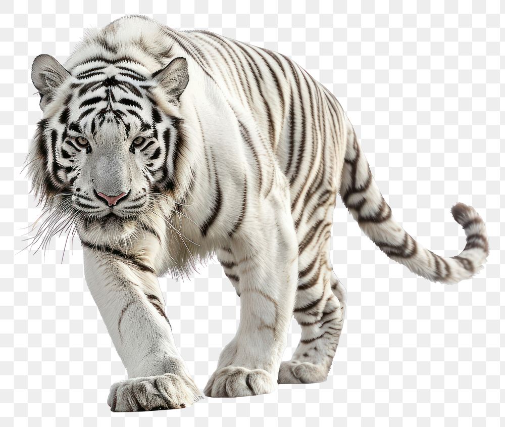 PNG White Tiger tiger wildlife animal.