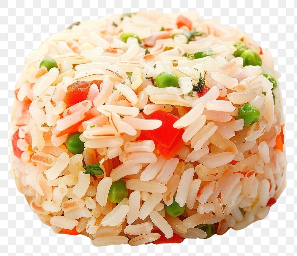 PNG Fried rice food white background vegetable.