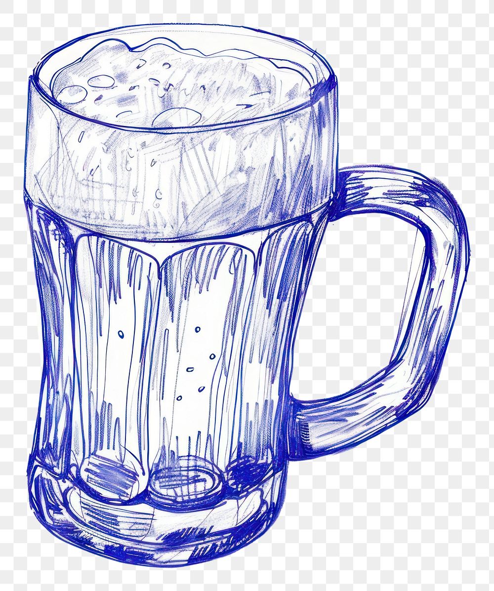 PNG Vintage drawing beer mug sketch drink glass.