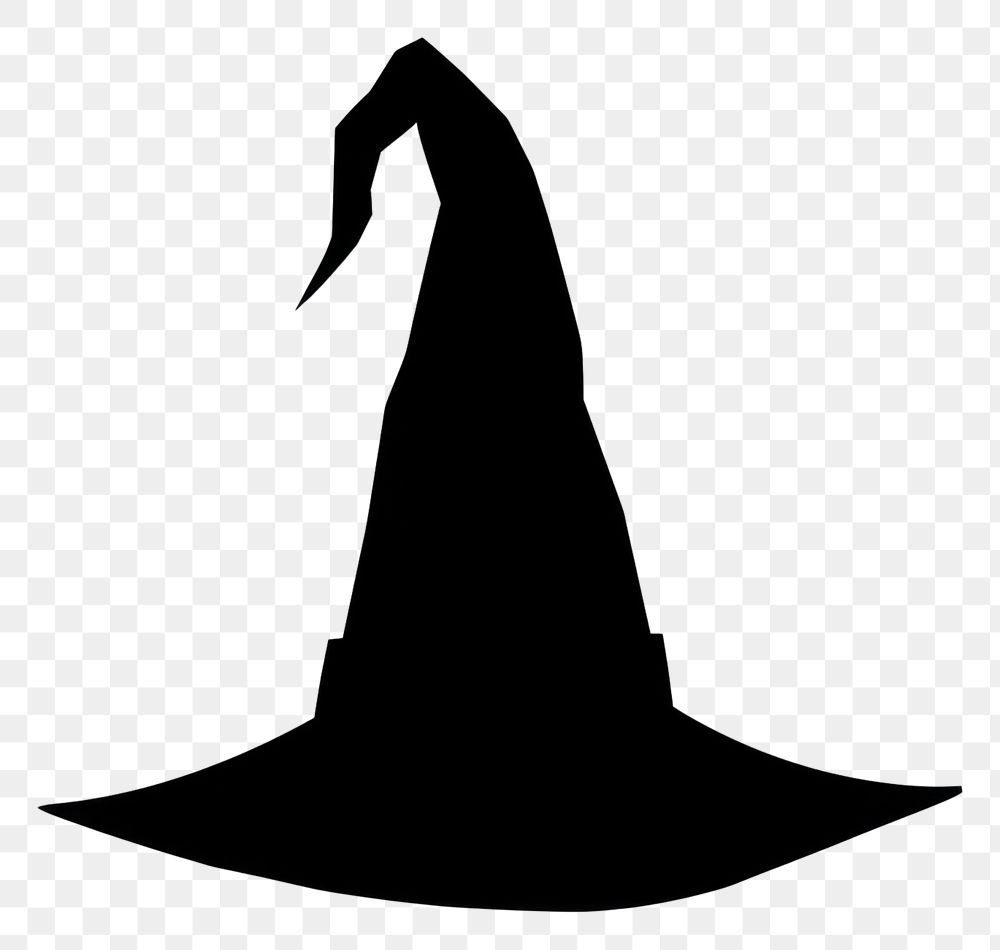 PNG A witch hat silhouette clip art clothing cartoon drawing.