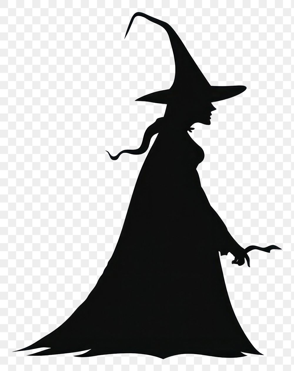 PNG A witch silhouette clip art white background representation celebration.