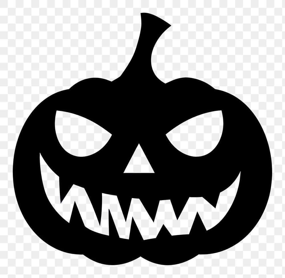 PNG Halloween pumpkin silhouette clip art logo anthropomorphic jack-o'-lantern.