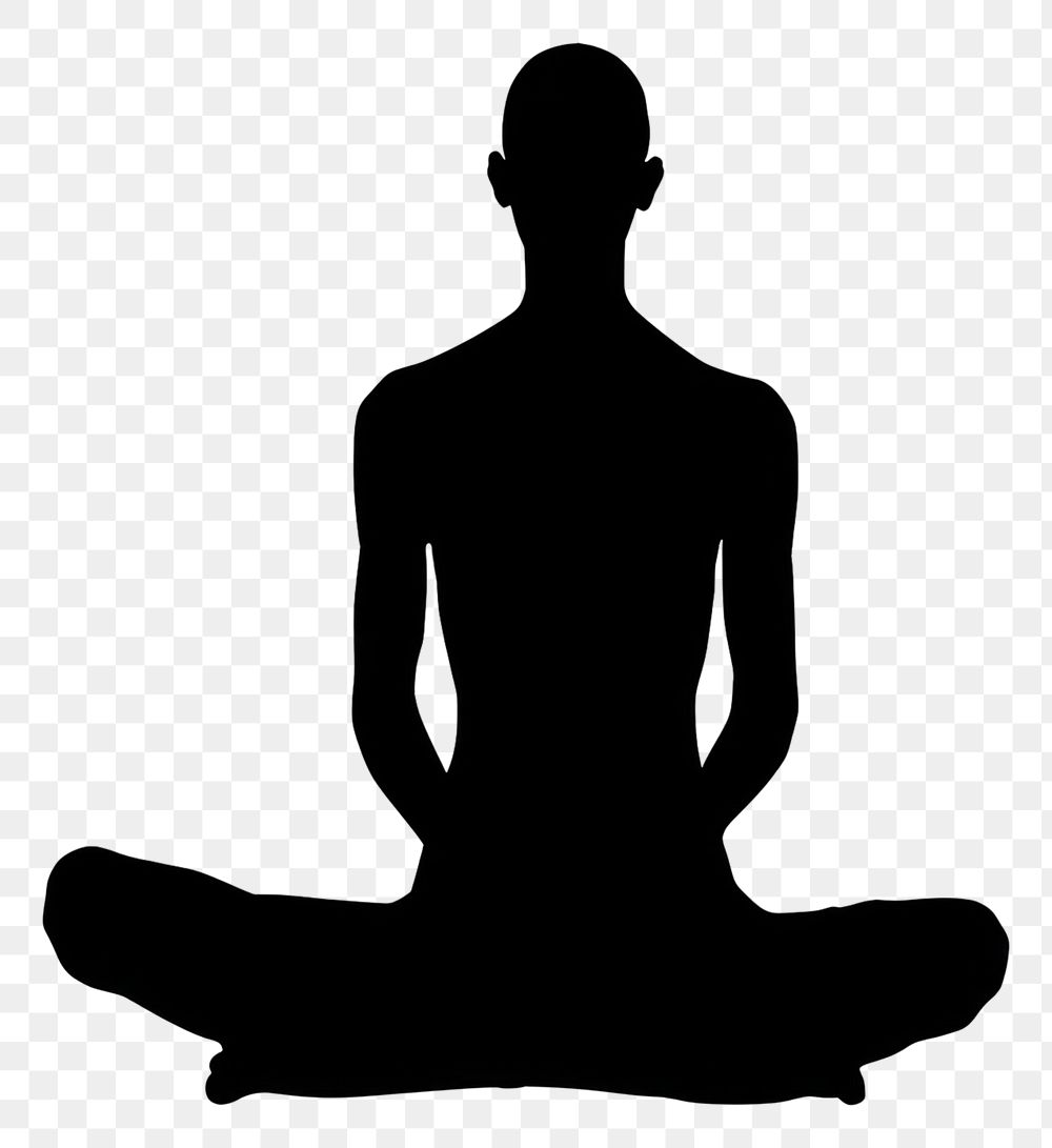 PNG Man mannequin praying symmetrically silhouette clip art sports adult yoga.