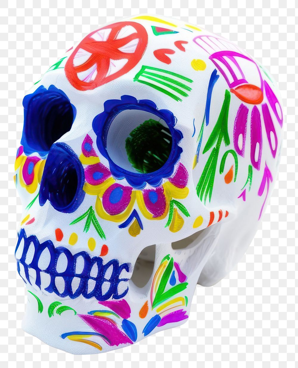 PNG Mexican style skull dessert cream creme.
