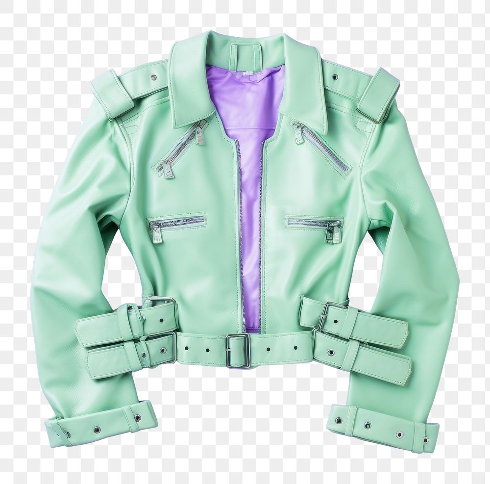 PNG  Flat lay photo of cyberpunk jacket clothing apparel blouse.