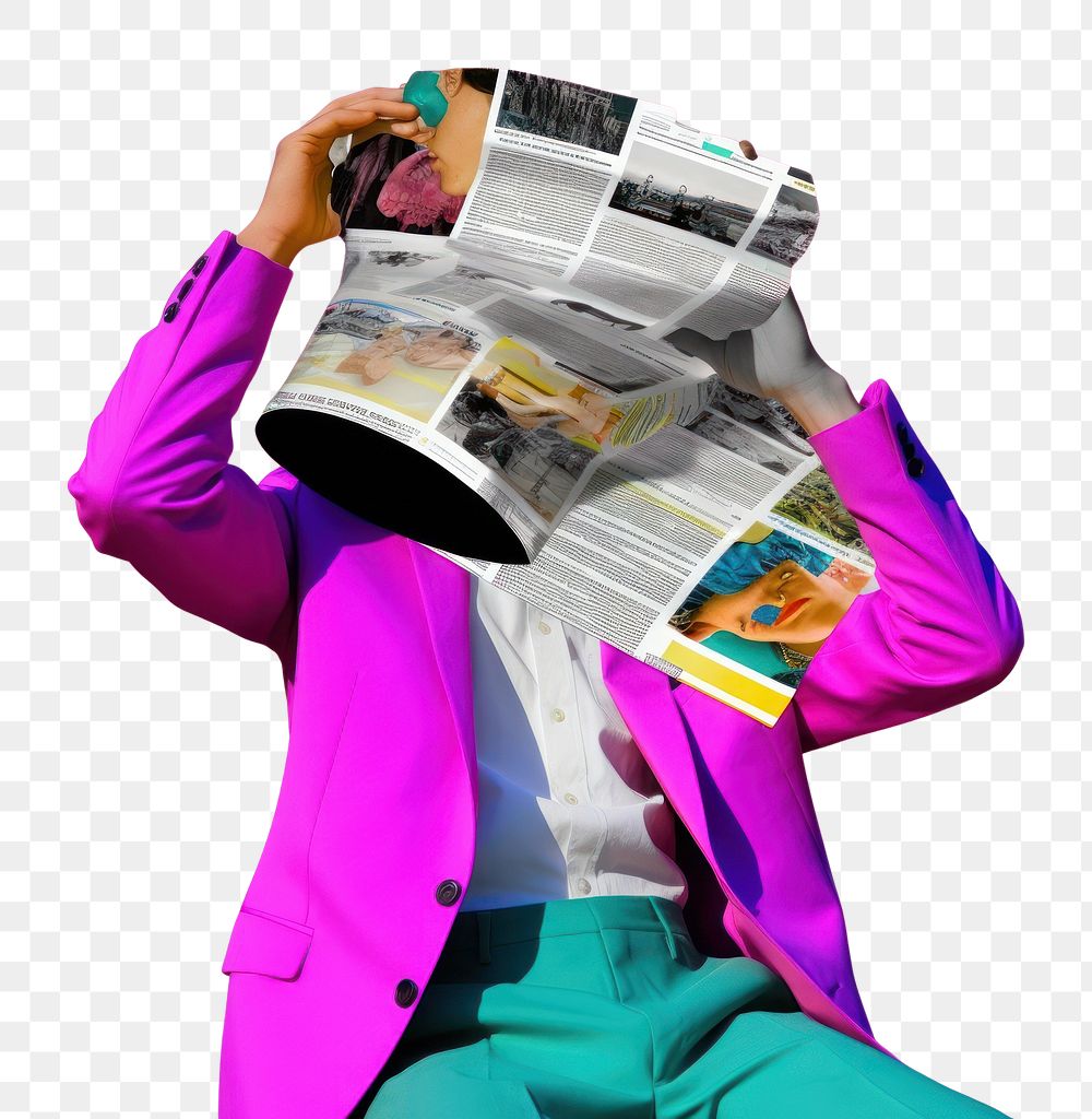 PNG Minimal pop art collage represent of street men fashion newspaper clothing apparel.