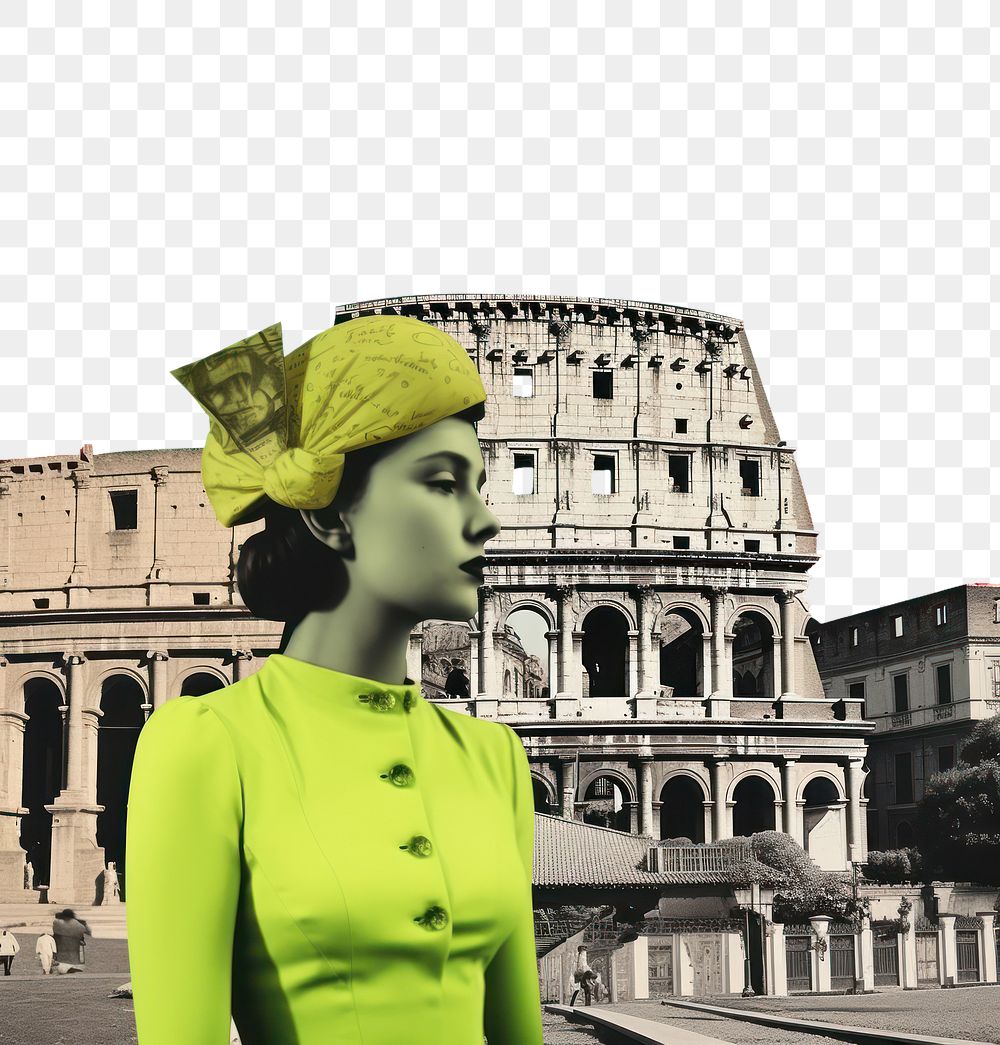 PNG Pop italy traditional art collage represent of italy culture photography clothing landmark.