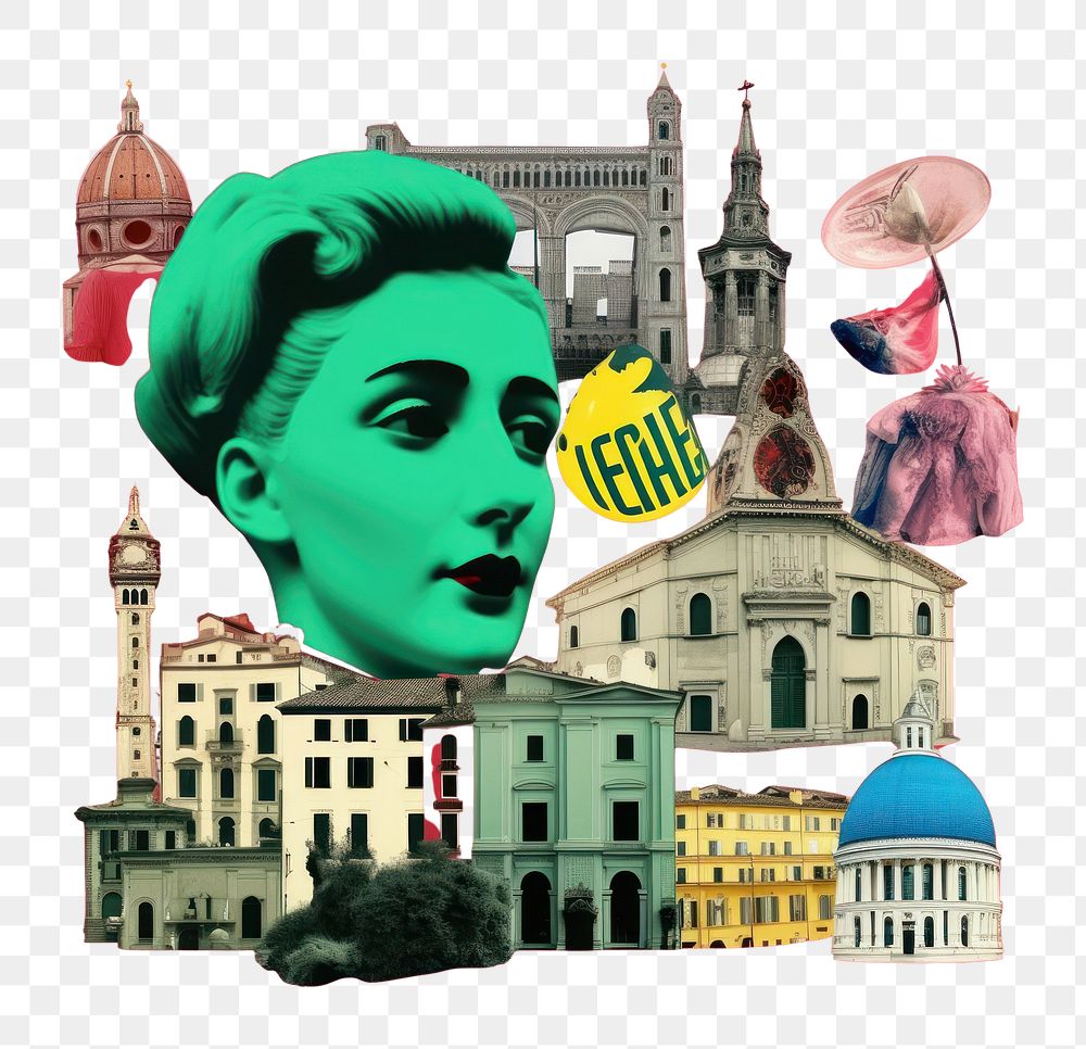 PNG Pop italy traditional art collage represent of italy culture advertisement publication metropolis.