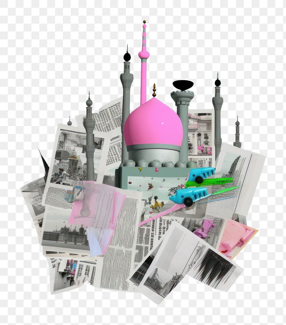 PNG Pop islam art collage represent of islam culture advertisement architecture .