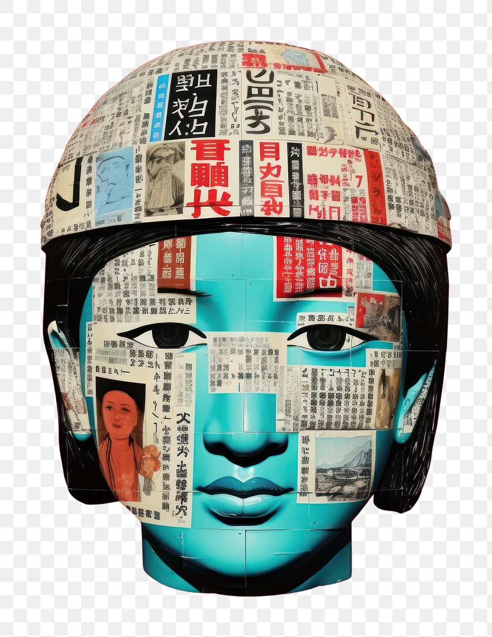 PNG Pop japan traditional art collage represent of japan culture photography helmet person.