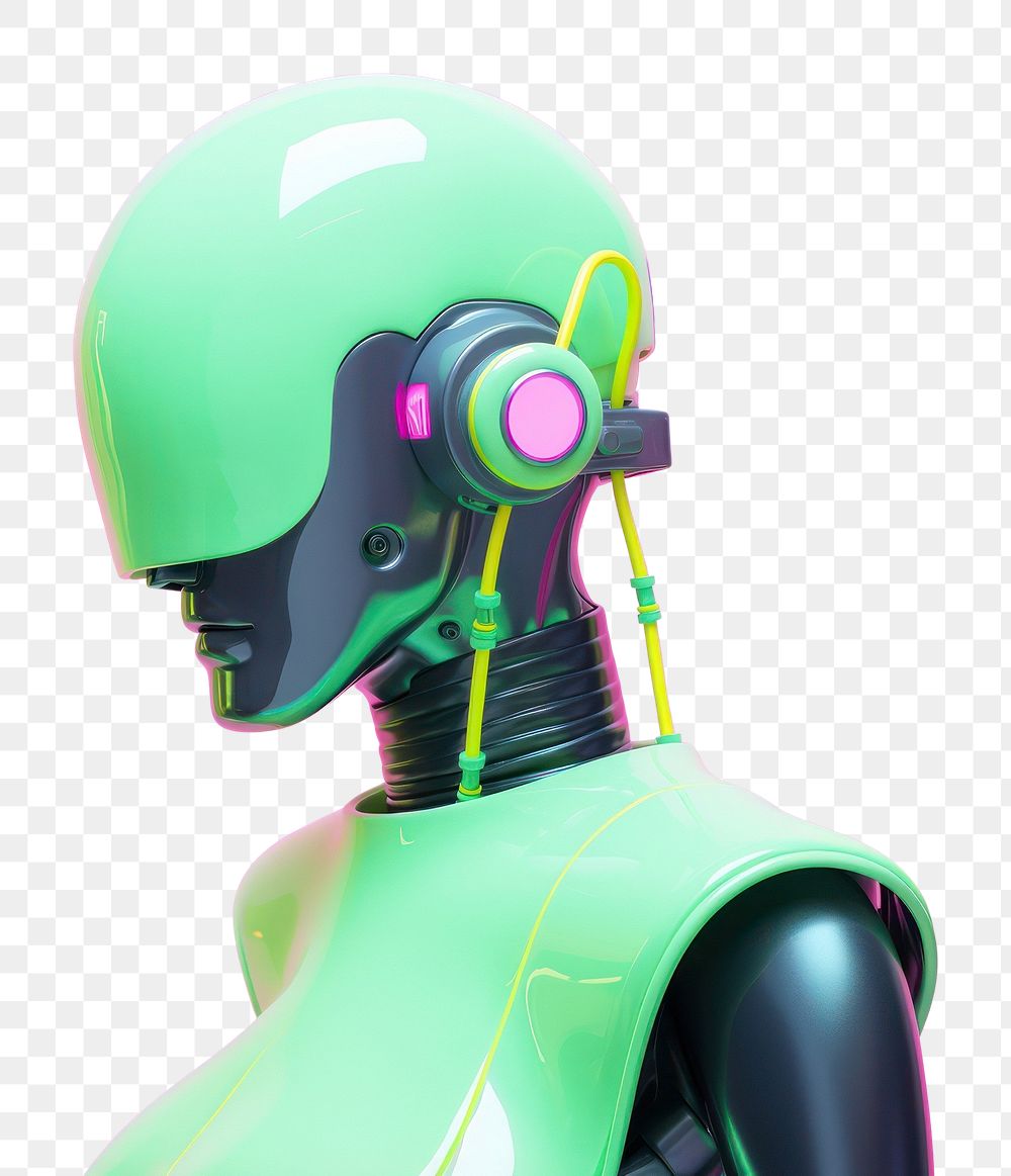 PNG  Portrait photo of the cybernatic robot helmet